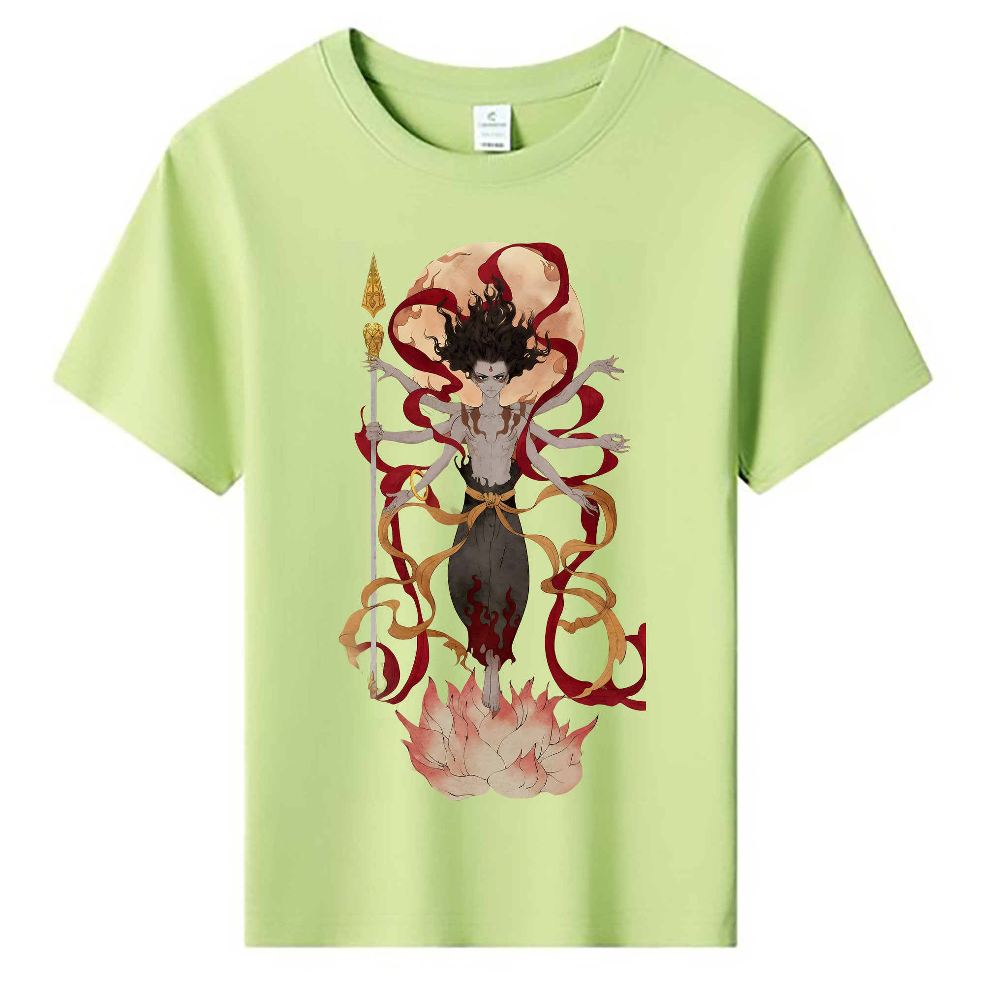 （画像用） Ne Zha 2 ナタ 魔童の大暴れ 綿100％キッズTシャツ（フロントプリント）